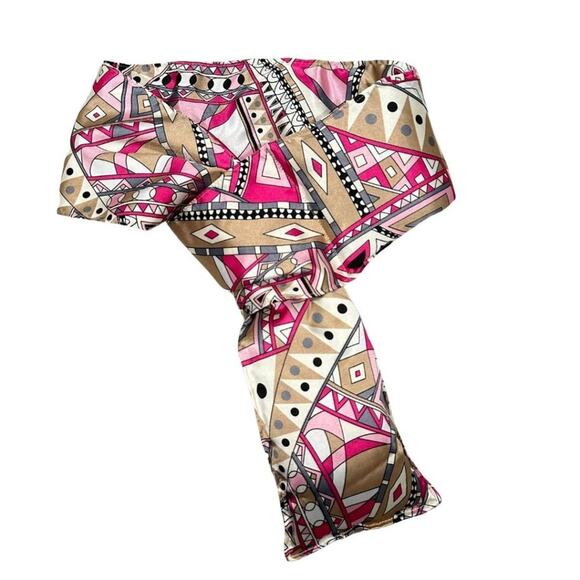 Silk Scarf Goose Feathers Pink, Cream & Black - Picture 1 of 3